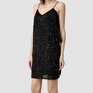 Allsaints Elixir Dress Hand Beaded UK 6 US 2